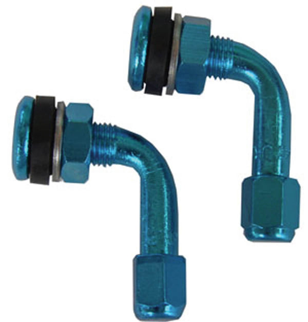 NCY 90° Valve Stem (Blue, Tubeless, Low Pro); Universal