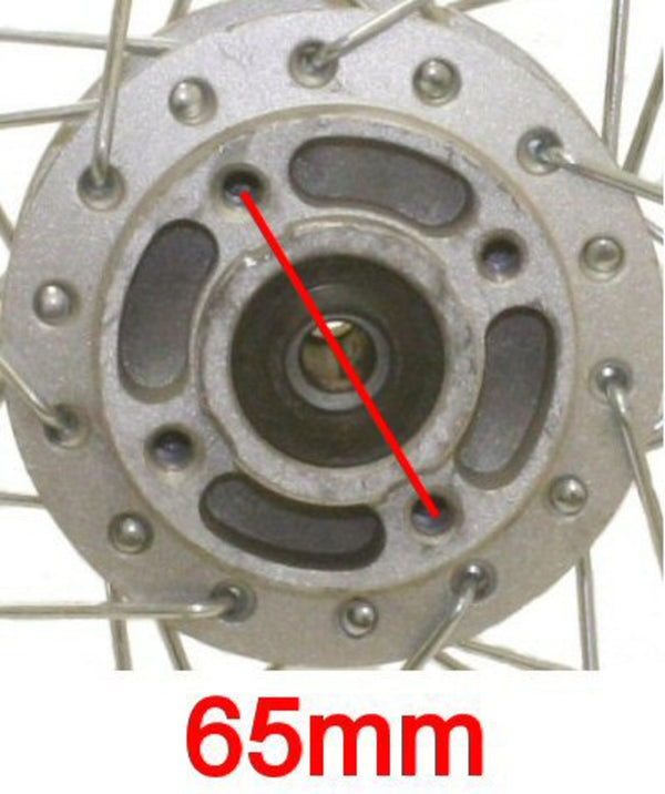 Universal Parts 14" Dirt Bike Front Wheel Assembly