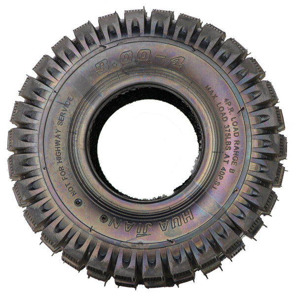 3.00-4 Knobby Tire & Tube Combo