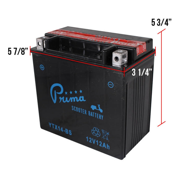 Battery, TX14-BS Prima - 500cc Kymco