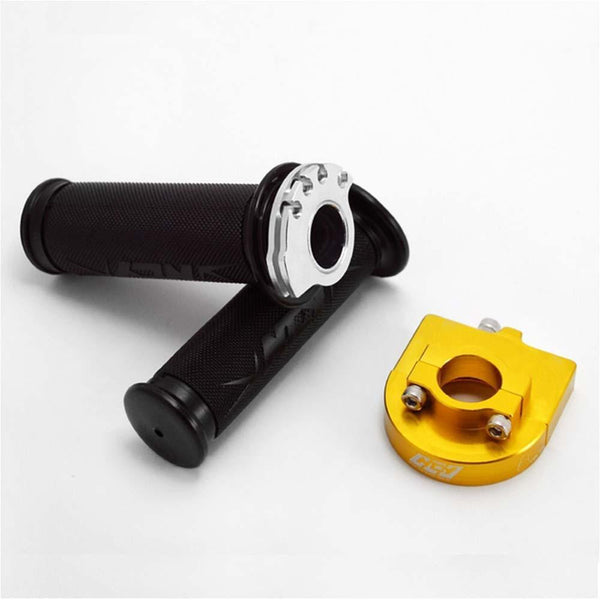NCY Throttle & Grip Set (Bearing Style, 7/8") - Gold