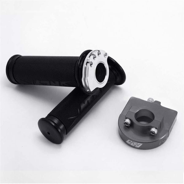NCY Throttle & Grip Set (Bearing Style, 7/8") - Grey