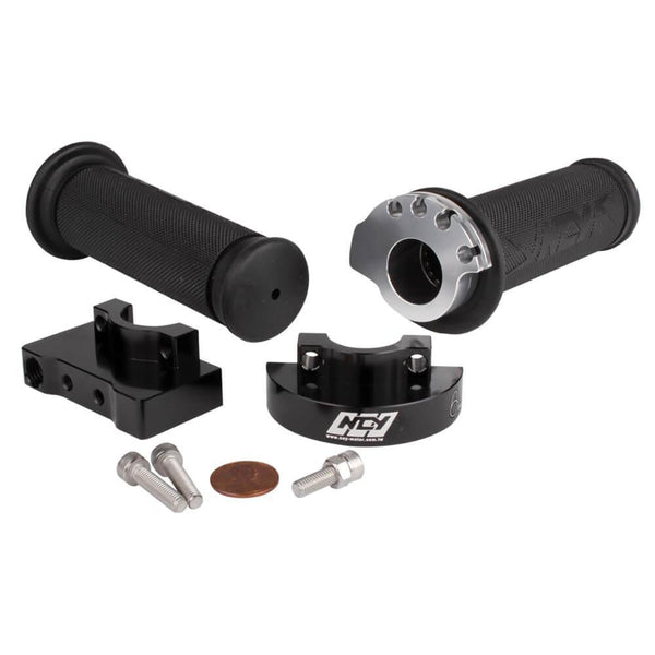 NCY Throttle & Grip Set (Bearing Style, 7/8") - Black