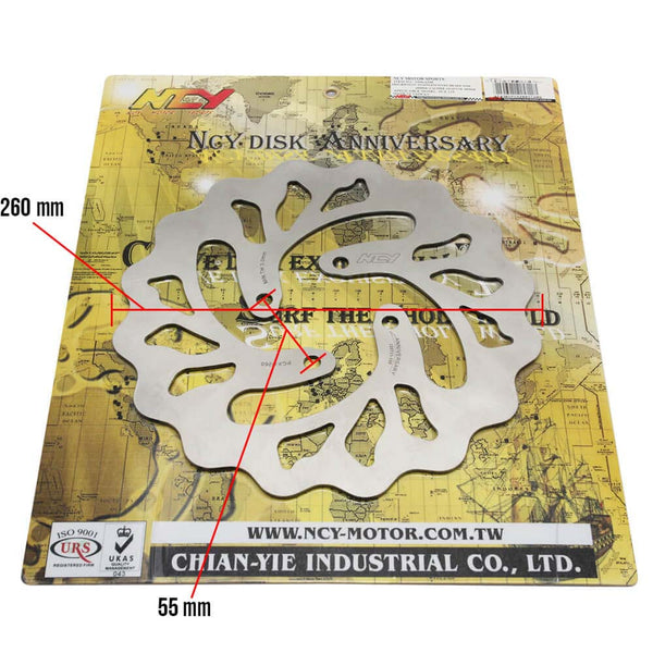 NCY Brake Disc w/Adapter (Fixed, 260mm); Honda PCX
