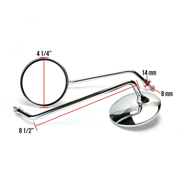 Pair of Mirrors (Long, Chrome); Buddy