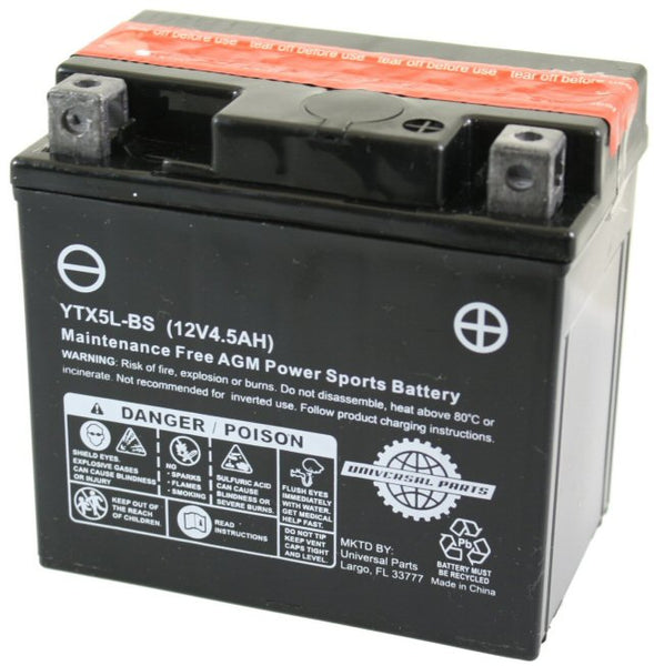 Universal Parts 12V 4AH Battery YTX5L-BS