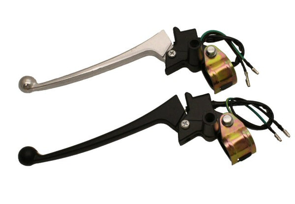 Brake Lever/Stop Switch Assembly with Mirror Mount - Black