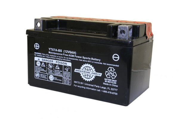 Universal Parts 12V 6AH Battery YTX7A-BS